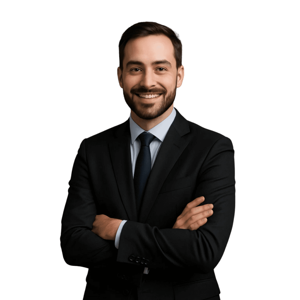 Illustration of a professional representing AI compliance tools